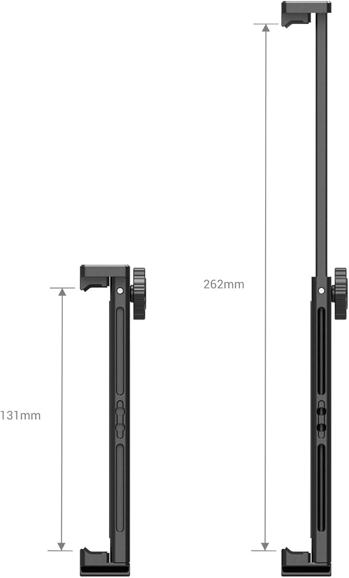 SMALLRIG Metal Holder for iPad Tripod Mount Adapter with 2 Cold Shoe, 1/4" Screw, w/Plate for Acra Swiss Standard, for iPad mini Air Pro Surface Pro (7.9” to 12.9”), Universal Tablet Clamp