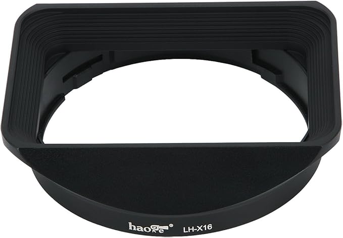 Haoge Bayonet Square Metal Lens Hood Shade with Cap for Fujifilm Fuji Fujinon XF16mmF1.4 XF 16mm F1.4 R WR Wide Angle on X-Pro2 X-Pro1 X-T2 X-T1 X-T20 X-T10 X-E2S X-A5 X-A20 X-E3 X-H1 Replace LH-XF16