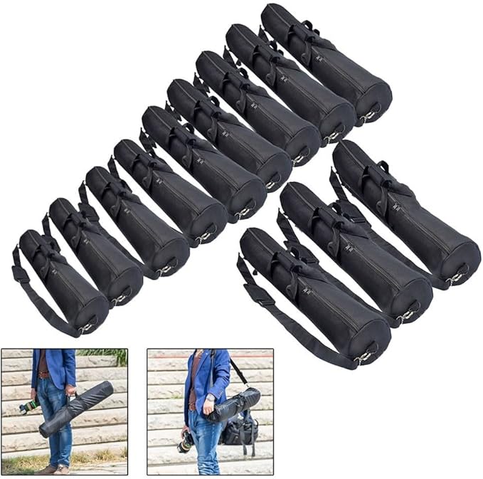 40-120cm Tripod Carrying Case Bag, Waterproof Tripod Travel Carrying Storage with Shoulder Strap Padded & Handle for Light Stands, and Tripod Photography Accessories(55cm)