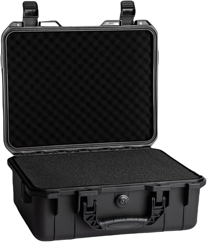Moubruk Hard case Waterproof Hard Case with DIY Customizable Foam Insert Portable Protective for Camera Drones Equipments Tools Test Instruments 16.9''x13.7''x5.9''