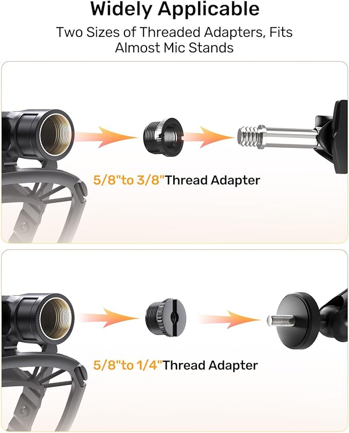 Wave Microphone Shock Mount - Custom Built for Elgato Wave 1/3, Aluminum Frame & Reinforced Suspension for Max Vibration Isolation, Shock Mounts Holder Clip Ideal for Youtubers, Podcasters and Gamers