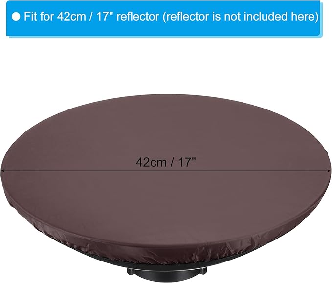 PATIKIL 17" 42cm Soft Diffuser Lamp Cover, Cloth Diffuser Strobe Reflector Lamp Sock for Flashing Light Dish Photography Studio, Brown