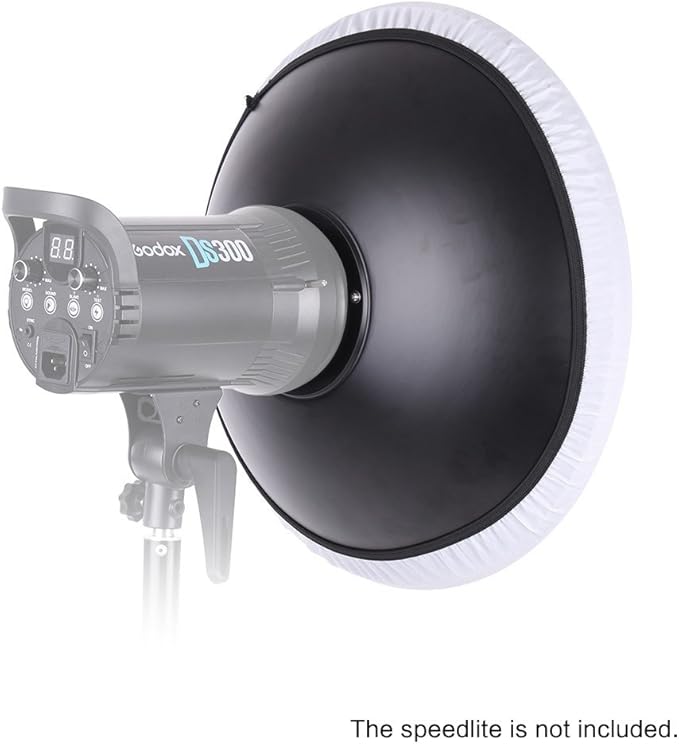 Andoer 16inch Bowens Mount Beauty Dish Diffuser Reflector + Honeycomb Grid + Soft Cloth White Inner for Photo Studio Bowens Strobe Light Speedlite