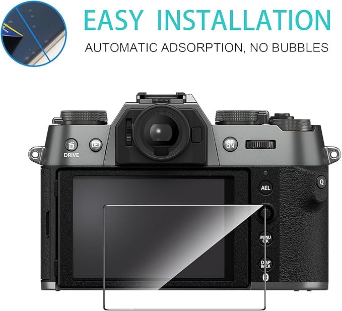 2 Pack Compatible with Fujifilm X-T50 Fuji XT50 Screen Protector,Full Coverage 9H Tempered Glass LCD Display Film,HD Clear Scratch Resistant for Fuji X-T50 accessories