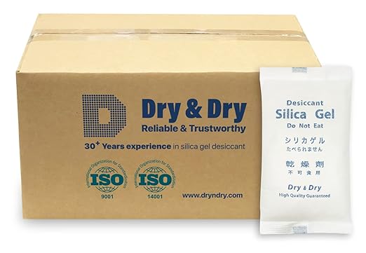 Dry & Dry 500 Gram [40 Packet] Silica Gel Packets, Desiccant Packs, Silica Gel - Rechargeable Silica Packets, Silica Gel Packs