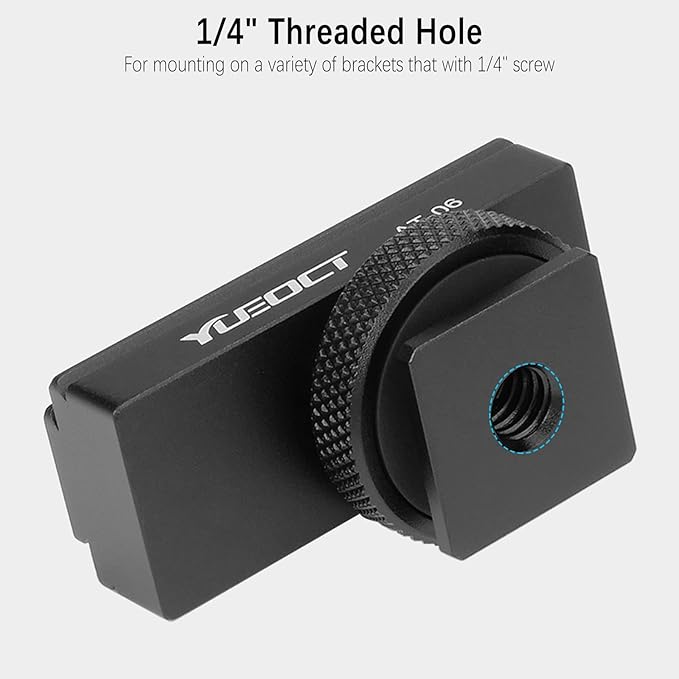 2in1 Finder Mounting Adapter 11mm 20-21mm Picatinny Dovetail Rail w 1/4" Hole for Finderscope Guide Scope Red Dot Reflex Sight Mount DSLR Camera Hotshoe Coldshoe Hot Cold Shoe (Updated Version)