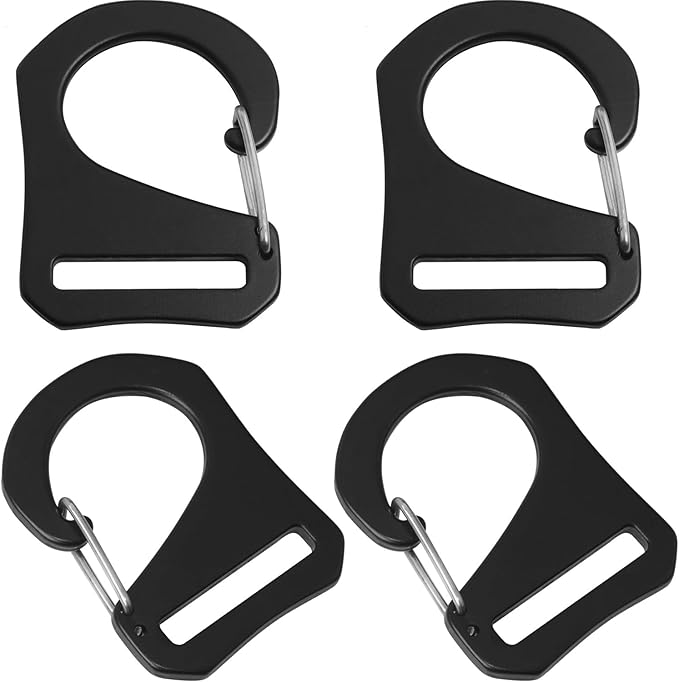 4PCS Spring Buckles Backpack Luggage Aluminum Alloy 1inch ID Aerospace Metal Quick Release Buckles For Webbing Straps Tactical Belts
