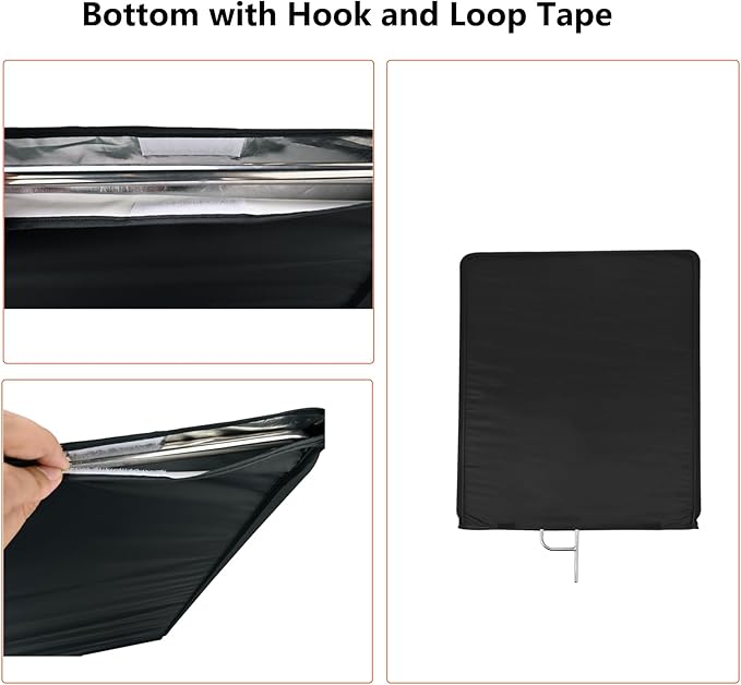 Photography Light Reflector Flag Kit, 35x47inches/90x120cm, 4-in-1 Gold/Silver/Black/White Diffuser and Translucent Diffuser, Foldable Stainless Steel Frame
