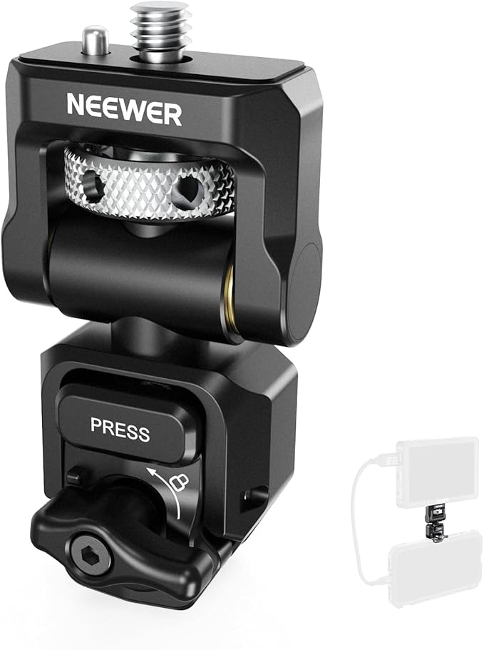 NEEWER Quick Release Monitor Mount for Phone Cage, Video Rig Stabilizer Mobile Photography Accessories Holder Compatible with iPhone Samsung Android F700 Camera Field Monitor, PA127