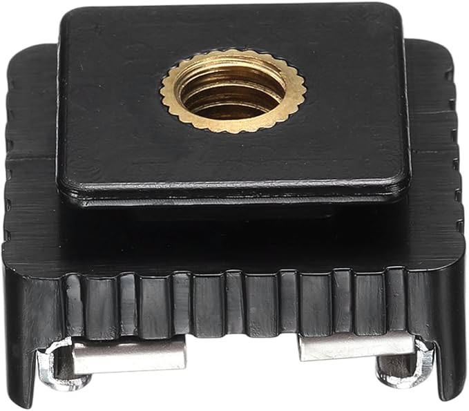 PATIKIL Hot Shoe Adapter 1/4" Male, 1 Pcs Hot Shoe Mount Adapter Camera Mount Screw Camera Video Light Converter for Microphone Holder Accessories 0.59x0.91x0.87 Inch