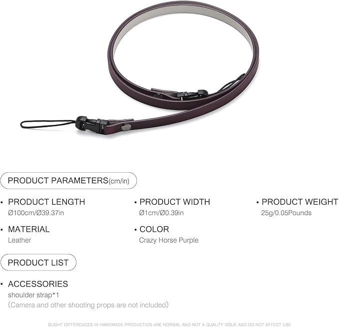 DBZZ Vintage Minimalist Leather Camera Neck Shoulder Strap For Ricoh GRIII GR3X GRIV For Leica X1 For Fuji X-half