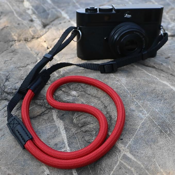 HITHUT Quick Release Camera Neck Strap Shoulder Strap Belt for Mirrorless Digital Cameras Climbing Rope with Quick Release QD Loops Connector with O-Ring Adjustable Length 30-53inch Red