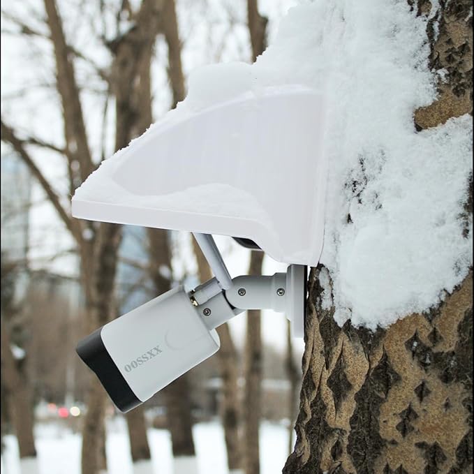 OOSSXX Universal Security Camera Sun Rain Cover Shield Cover Shield for Surveillance Camara Protective Roof for Dome/Bullet Outdoor Camera