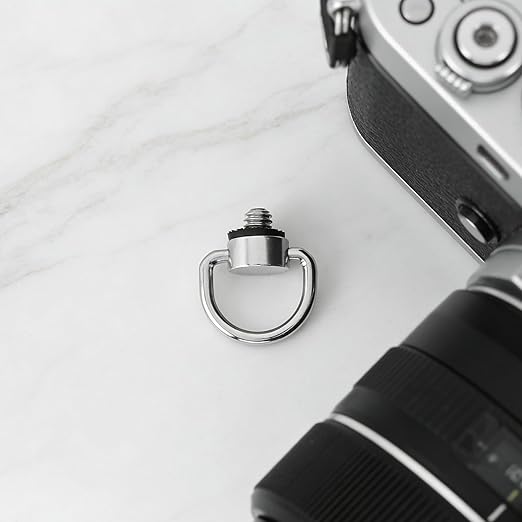 5pcs 1/4'' Thread Steel D Ring Screws - Metal Quick Release Plate Screws Tripod Mounting Accessories Compatible with DSLR Camera