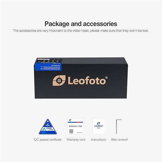 Leofoto Heavy Duty Video Camera Tripod Fluid Drag Pan Head with Arca Plate for DSLR Camera,Camcorders, 360° Rotating Tripod Head with Pan Lock, Load up to 33lbs (BV-20)