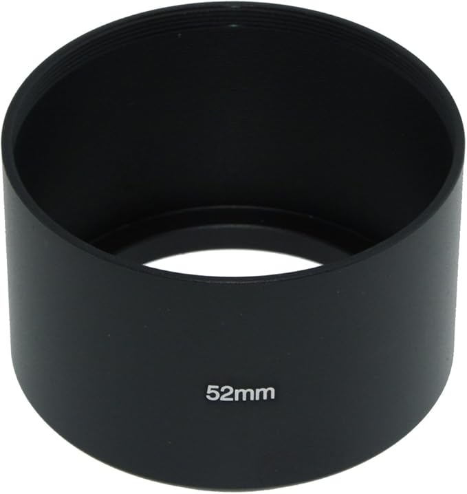 SIOTI 52mm Lens Hood, Oxidation Matte Anti Reflective Treatment, Aluminum Alloy, with 1 * 58mm Lens Cap, Compatible with Sony/Canon/Nikon/Fuji etc >85mm Camera Lens