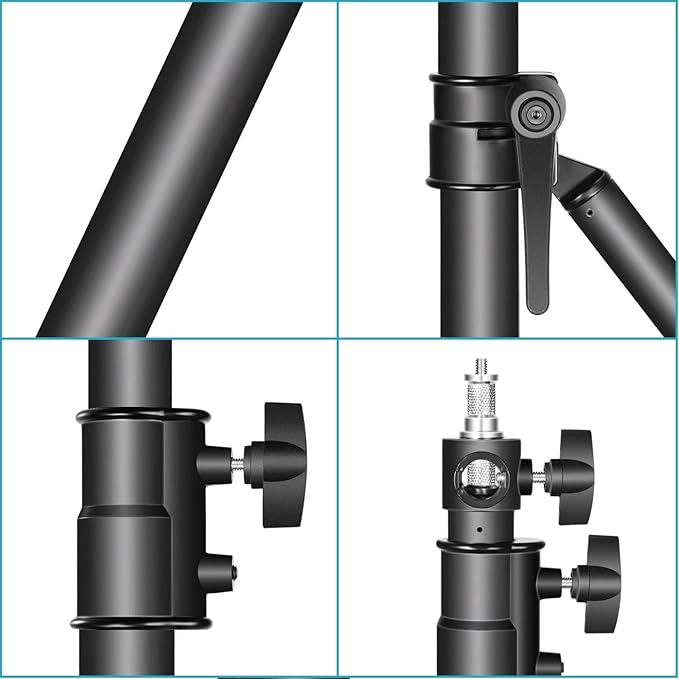 Neewer Triangle Wall Mount Arm for Photography Studio Strobe Monolight Softboxes Umbrellas Reflectors Flexible Rotation 180 Degrees Maximum Length 180 cm (Black)