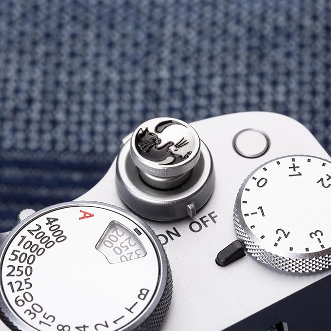 Camera Shutter Button Compatible with FUJIFILM X100VI XT5 XT4 XT3 XT20 XT30 X50 XT200 XPRO2 Soft Release Button for Leica (Taichi Cat)