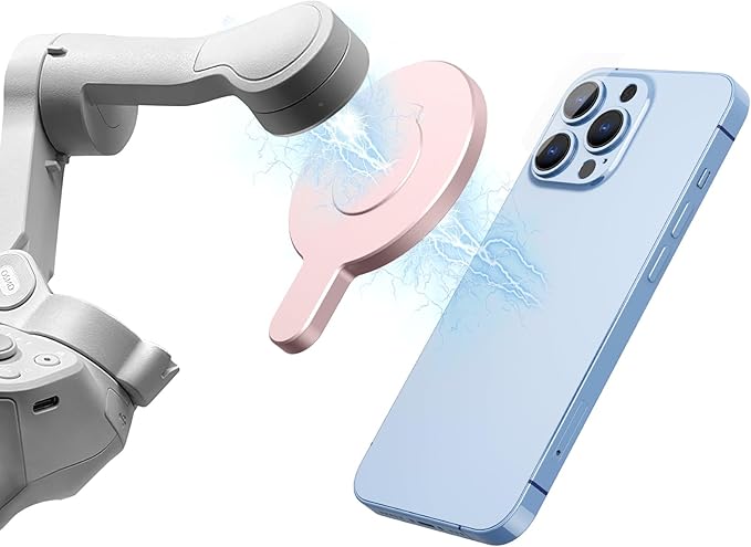 Magnetic Phone Clamp for DJI, Adapter Mount for Gimbal Stabilizer Osmo Mobile 8 7 7P SE 6 5 4, DJI OM Accessories Fit for Magsafe iPhone Android Smartphone