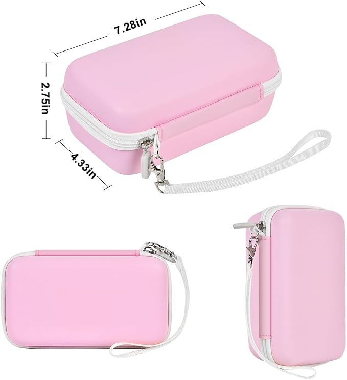 Grapsa Case Compatible with ESOXOFFORE for Dylanto for Yusuuo for WEEFUN for GKTZ for Amzelas for Mafiti Instant Print Camera for Kids, Film Camera Storage Holder Organizer Bag (Box Only)- Pink