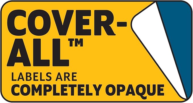 MACO Laser/Ink Jet White COVER-ALL Shipping Labels, 2" x 4", 10 per Sheet, 250 per Pack (ML-1025)