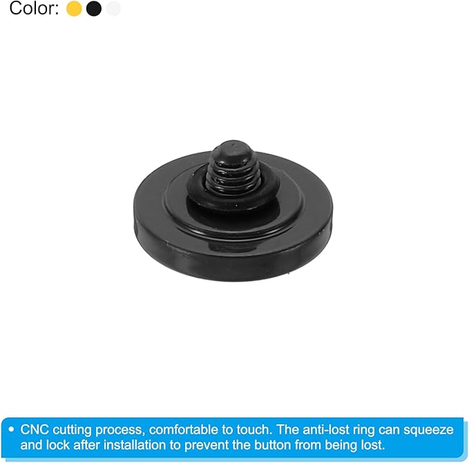 PATIKIL Camera Shutter Button, 3 Pack Soft Shutter Release Button Pure Copper Camera Button Concave Suitable for Nikon for Fujifilm for Leica DSLR/SLR Camera,Black White Yellow