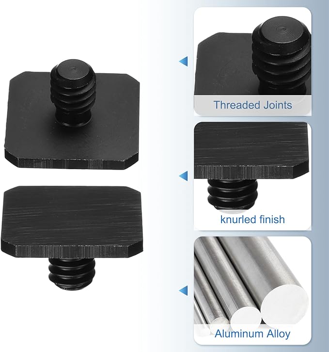 PATIKIL Hot Shoe Adapter 1/4" Male, 4 Pcs Hot Shoe Mount Adapter Camera Mount Screw Camera Video Light Converter for Microphone Holder Accessories 0.39x0.71x0.71 Inch