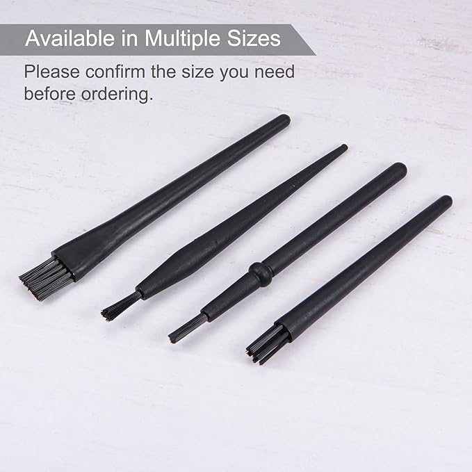 HARFINGTON 3pcs Anti-Static Cleaning Brush 20mm Dia PV Plastic Conductive Bristles Small Narrow Anti Static ESD Brushes for Clean PCB Laptop Keyboard Fan