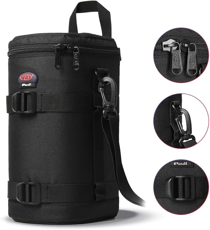 BPAULL Lens Pouch For DSLR Camera Lens Fits for Canon, Nikon, Pentax, Sony, Olympus, Panasonic, and other Lens BL-0009