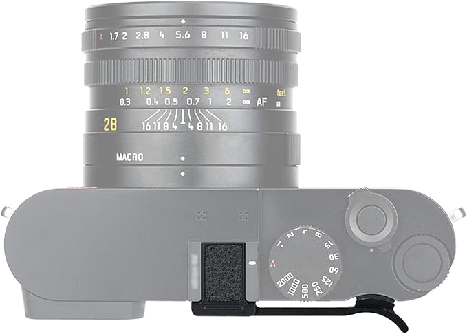 JJC TA-Q2 Thumbs Up Grip for Leica Q2 Camera, Leica Q2 Thumb Grip, Made of Premium Anodized Aluminium Alloy, Silicone Pad, Hot Shoe Grip for Leica Q2, Weight 5G, Size 62x126x212.9mm