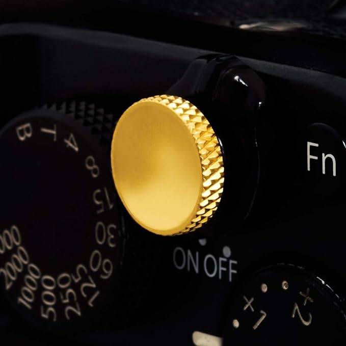 Fujifilm Camera Soft Release Button: 3 Pcs Shutter Button of Camera Accessories - Fuji Fujifilm X-M5 X-T5 X-T4 X-T3 X-T30 X-T30 II X-T20 X-PRO3 X100VI X100V X-E4 X-E3 (Gold)