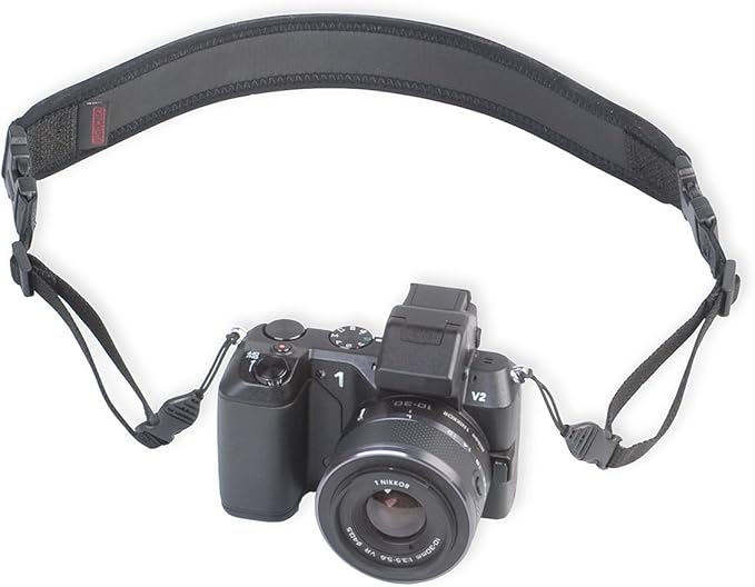 OP/TECH USA DSLR Camera Strap for Mirrorless Cameras – Quick Release Camera Strap, Comfortable Neck Strap, Durable Camera Accessories for Lightweight Cameras (Black)