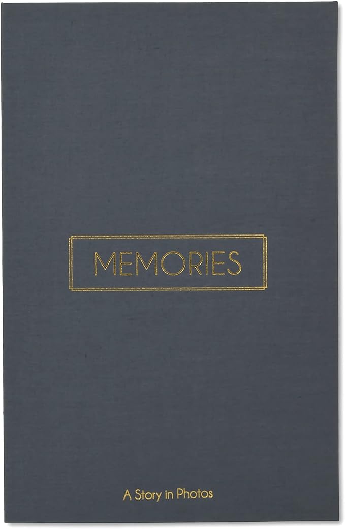 New View Gifts Memories Coffee Table Photo Album, Holds 180 4x6 Photos, Gray Linen (01-DS-39331)