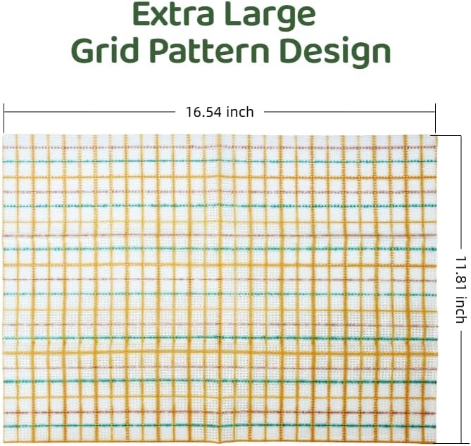 Grid-Pattern Lazy Cleaning Cloths - Extra Large, Reusable & Absorbent Kitchen Rags for Dishes, Countertops, as Placemats - 30 Sheets(16.54"*11.81")