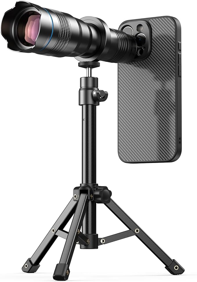 Evil eye 36X Telephoto Lens for iPhone 16 Pro Max, High Power HD Telephoto Phone Lens with Tripod, Phone Lens Attachments for Travel, Concert, Exploration