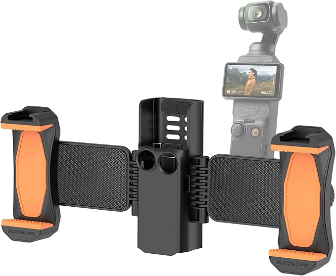 Pocket3 Dual Phone Extension Holder for DJI Osmo Pocket 3 Camera Handle Accessories Cold Shoe Adapter Expansion Mount Mic Light Tripod