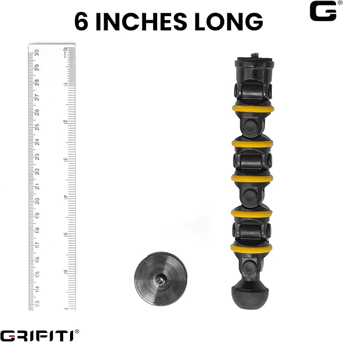 GRIFITI Nootle Recon 5 Flex Arm Leg Magnetic Camera Mount Stand Magnetic Foot 6 Inch Flexible Pole Holder Base for Cameras, Video Mounts Tripod Attaches to Steel or Other Magnet Surfaces
