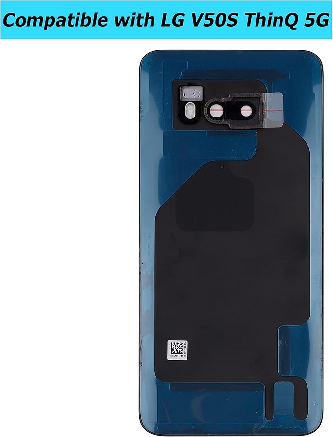 New Replacement Battery Door Cover Back Cover Kompatibel for LG V50S ThinQ 5G LM-V510N Black Akkudeckel…
