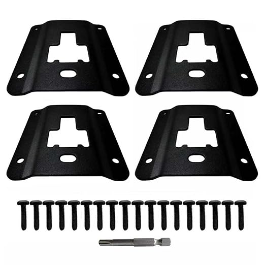 Tie Down Anchors Plates, Truck Bed Cargo Tie Down Brackets Compatible with 2015-2025 Ford F150 F250 F350 and Raptor SuperDuty; 2022-2025 F-150 Lightning Replace for 4 Pack FL3Z99000A64B.