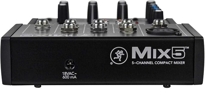 Mackie Mix5 5-Channel Compact Mixer, Black