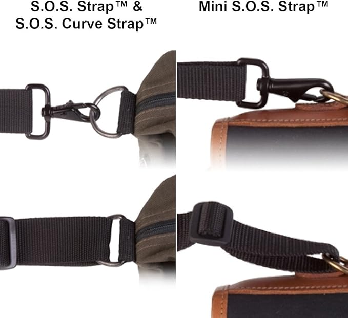 OP/TECH USA 0911312 S.O.S. Curve Strap (Steel) for bags, briefcases and luggage