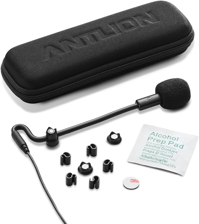 Antlion Audio ModMic USB 2 Attachable Noise-Cancelling Microphone with Mute Switch Compatible with PC, PlayStation, and More.