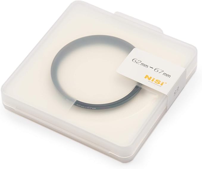 NiSi 62-67mm Pro Step-Up Ring - Threaded Stepping Adapter, 62mm Male Lens Attachment 67mm Female Filter and Accessory Thread - Anodized Aluminum, Matte Black Finish
