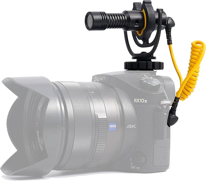 Deity V-Mic D4 Mini Video Microphone 20mph Wind Rating,Runs of 1-5V from Cameras,Phones,and Audio Recorders
