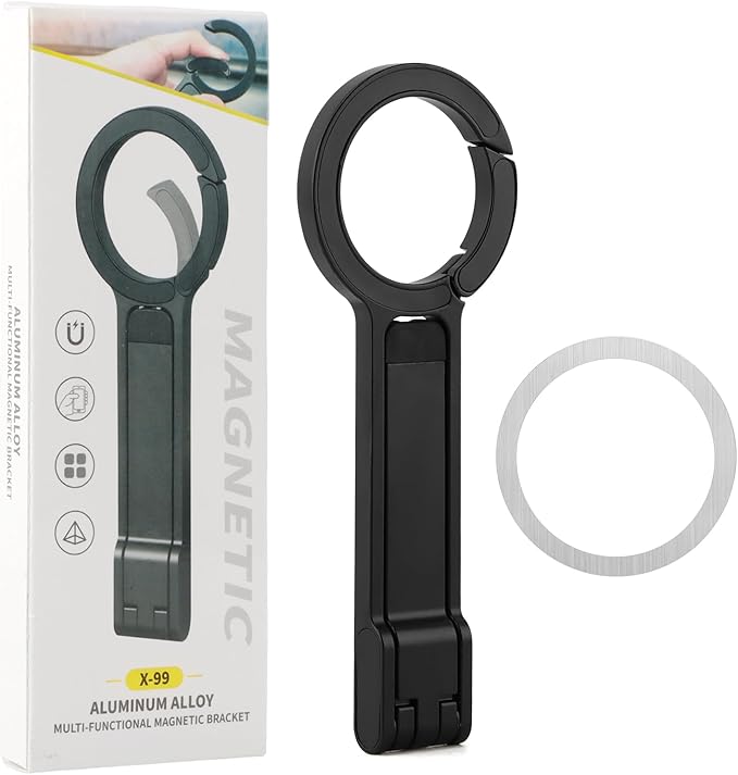 Magnetic Phone Tripod Foldable Aluminum Mini Tripod for i-Phones, Magnetic Pocket Phone Tripods Quick Mount Compatible with Mag-Safe for i-Phones 17/16/15/14/13/12