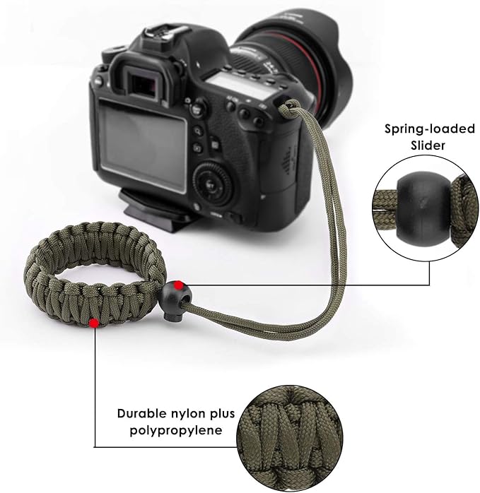 MoKo Paracord Nylon Braided Camera Hand Grip Strap for Video Camcorder/Binoculars/Nikon/Canon/Sony/SLR/DSLR Digital Camera