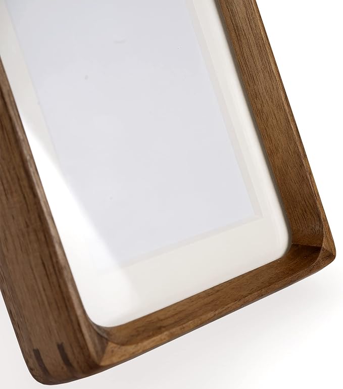 Natural Wood Photo Frames Inspired Tabletop Picture Frame with Mat, Vertical or Horizontal Display (Walnut, 3x4 matted to 2x3)