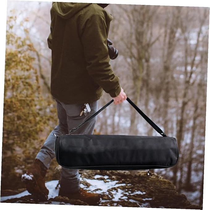 jojofuny Tripod Carrying Case 50cm Lightweight Padded Photography Storage Bag with Shoulder Strap for Outdoor Camera Tripod and Light Stand Organizer Black