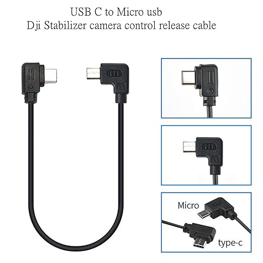DYTDIEYINGTU for DJI Stabilizer Multi-Function Camera Control Cable (Micro USB) - EOS 200D II, M50, M50 II, 90D, 850D, a6400, a6600, a9, ZV-1, ZV-E1 - Shutter Release Connection