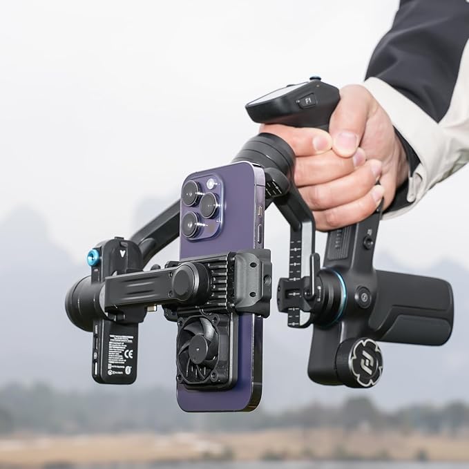 FeiyuTech SCORP Mini 3 Kit All-in-One Gimbal Stabilizer – Upgraded AI Tracking 4.0, 3-Axis Gimbal for Canon/Sony Vlogging Cameras, iPhone, Action Cams, 4.4 lb Payload, 1.3" Touchscreen